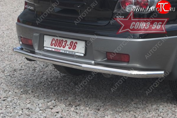 7 874 р. Защита заднего бампера Souz-96 (d60)  Mitsubishi Outlander  CU (2003-2009)  с доставкой в г. Кемерово