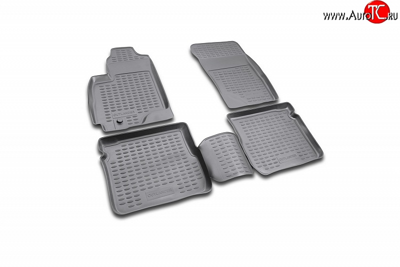 2 999 р. Коврики в салон Element 4 шт. (полиуретан) Mitsubishi Outlander CU (2003-2009)  с доставкой в г. Кемерово