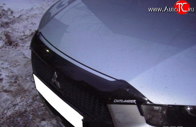 2 699 р. Дефлектор капота NovLine (короткий)  Mitsubishi Outlander  XL (2010-2013) (CW)  рестайлинг  с доставкой в г. Кемерово