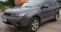 1 949 р. Реснички на фары (рестайлинг) Sport  Mitsubishi Outlander  XL (2010-2013) (CW)  рестайлинг (Неокрашенные)  с доставкой в г. Кемерово. Увеличить фотографию 3