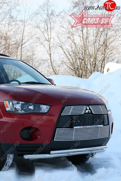 15 659 р. Защита переднего бампера двойная Souz-96 (d460/42) Mitsubishi Outlander XL (CW)  рестайлинг (2010-2013)  с доставкой в г. Кемерово