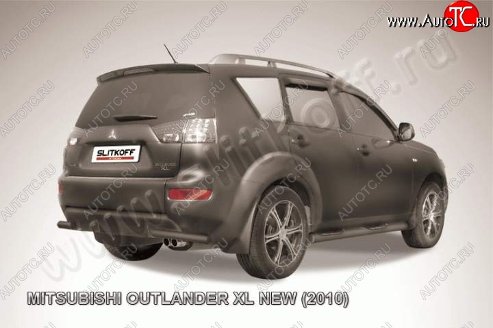 5 749 р. Уголки d57 Mitsubishi Outlander XL (CW)  рестайлинг (2010-2013) (Цвет: серебристый)  с доставкой в г. Кемерово