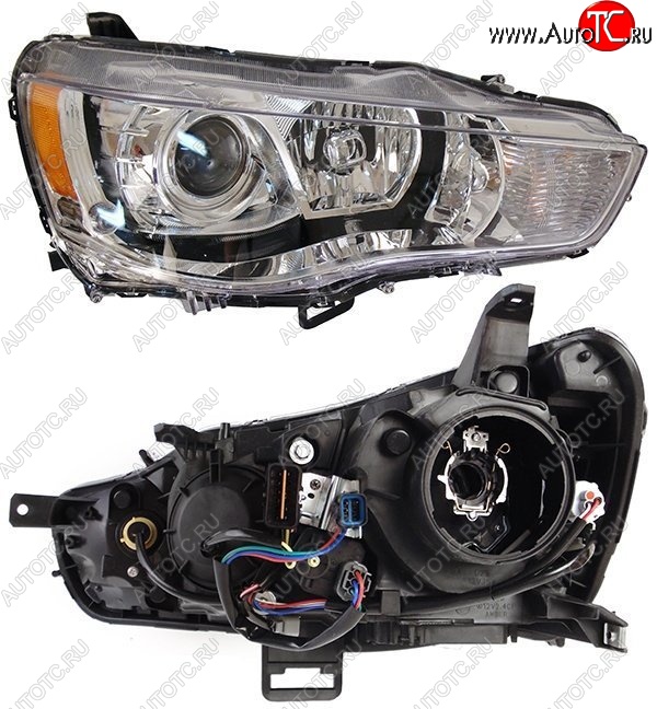 11 649 р. Левая фара SAT (под ксенон) Mitsubishi Outlander XL (CW)  рестайлинг (2010-2013)  с доставкой в г. Кемерово