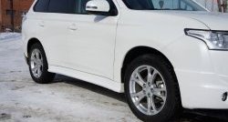 6 199 р. Пороги накладки Broomer Design  Mitsubishi Outlander  GF (2012-2014) дорестайлинг (Неокрашенные)  с доставкой в г. Кемерово. Увеличить фотографию 3