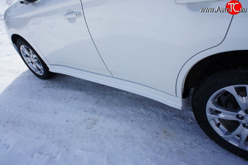 6 199 р. Пороги накладки Broomer Design  Mitsubishi Outlander  GF (2012-2014) дорестайлинг (Неокрашенные)  с доставкой в г. Кемерово