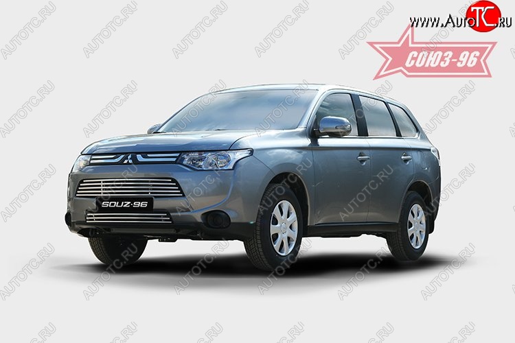 9 899 р. Декоративные элементы воздухозаборника Souz-96 (d16) Mitsubishi Outlander GF дорестайлинг (2012-2014)  с доставкой в г. Кемерово