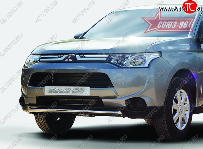 9 449 р. Защита переднего бампера одинарная Souz-96 (d42). Mitsubishi Outlander GF дорестайлинг (2012-2014)  с доставкой в г. Кемерово