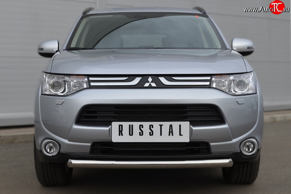 13 999 р. Одинарная защита переднего бампера диаметром 63 мм SLITKOFF  Mitsubishi Outlander  GF (2012-2014) дорестайлинг  с доставкой в г. Кемерово
