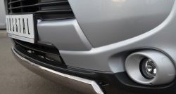 10 849 р. Защита переднего бампера (Ø75х42 мм, нержавейка) Russtal Mitsubishi Outlander GF дорестайлинг (2012-2014)  с доставкой в г. Кемерово. Увеличить фотографию 3