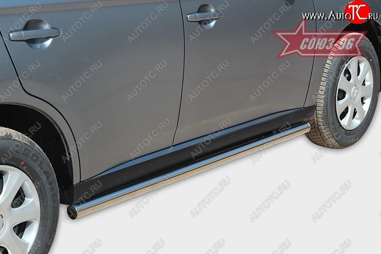 11 069 р. Защита порогов Souz-96 (d60) Mitsubishi Outlander GF дорестайлинг (2012-2014)  с доставкой в г. Кемерово