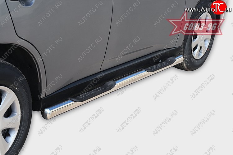 3 689 р. Защита порогов с проступью Souz-96 (d76) Mitsubishi Outlander GF дорестайлинг (2012-2014)  с доставкой в г. Кемерово