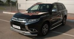 24 649 р. Широкая защита порогов SLITKOFF Mitsubishi Outlander GF 2-ой рестайлинг (2015-2018)  с доставкой в г. Кемерово. Увеличить фотографию 4