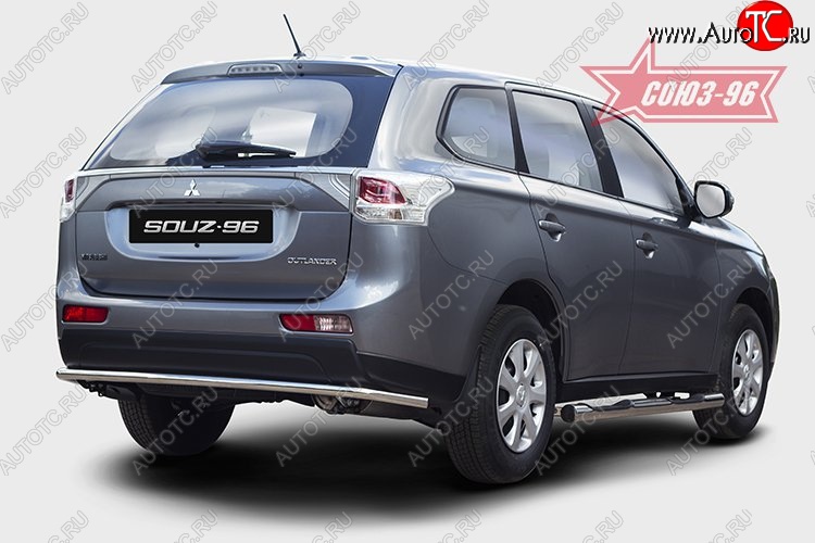 10 799 р. Защита заднего бампера Souz-96 Premium (d42) Mitsubishi Outlander GF дорестайлинг (2012-2014)  с доставкой в г. Кемерово