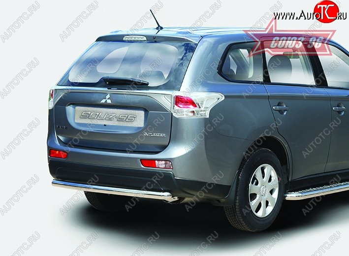 10 619 р. Одинарная защита заднего бампера d60 Souz-96 Mitsubishi Outlander GF дорестайлинг (2012-2014)  с доставкой в г. Кемерово