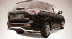 13 399 р. Длинная фигурная защита заднего бампера диаметром 57 мм Slitkoff  Mitsubishi Outlander  GF (2012-2014) дорестайлинг (Нержавейка, Полированная)  с доставкой в г. Кемерово. Увеличить фотографию 1