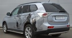 11 599 р. Защита заднего бампера (Ø75x42 мм, нержавейка) Russtal Mitsubishi Outlander GF дорестайлинг (2012-2014)  с доставкой в г. Кемерово. Увеличить фотографию 4