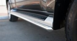 15 849 р. Защита порогов из круглой трубы диаметром 42 мм SLITKOFF Mitsubishi Pajero 4 V90 2-ой рестайлинг (2014-2020)  с доставкой в г. Кемерово. Увеличить фотографию 3
