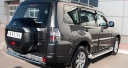 18 699 р. Защита заднего бампера (Ø76 мм, нержавейка) SLITKOFF Mitsubishi Pajero 4 V90 2-ой рестайлинг (2014-2020)  с доставкой в г. Кемерово. Увеличить фотографию 4
