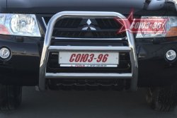 Защита переднего бампера Souz-96 (d60) Mitsubishi Pajero 3 V70 дорестайлинг (1999-2003)