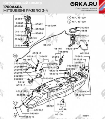 29 499 р. Бак топливный BAKPLAST (88 л., пластиковый / 3.4 дизель)  Mitsubishi Pajero ( 3 V70,  3 V60,  4 V90,  4 V80) (1999-2011) дорестайлинг, рестайлинг  с доставкой в г. Кемерово. Увеличить фотографию 2