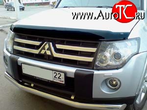 3 689 р. Дефлектор капота NovLine Mitsubishi Pajero 4 V90 дорестайлинг (2006-2011)  с доставкой в г. Кемерово
