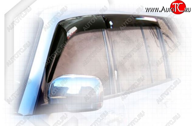 2 159 р. Дефлектора окон CA-Plastiс Mitsubishi Pajero 4 V90 дорестайлинг (2006-2011) (Classic полупрозрачный, Без хром.молдинга)  с доставкой в г. Кемерово