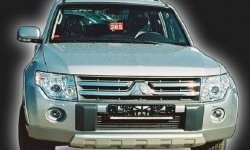 11 549 р. Накладка на передний бампер (Wagon) CT  Mitsubishi Pajero ( 4 V90,  4 V80) (2006-2011) дорестайлинг, дорестайлинг (Неокрашенная)  с доставкой в г. Кемерово. Увеличить фотографию 2