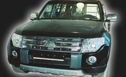 11 549 р. Накладка на передний бампер (Wagon) CT  Mitsubishi Pajero ( 4 V90,  4 V80) (2006-2011) дорестайлинг, дорестайлинг (Неокрашенная)  с доставкой в г. Кемерово. Увеличить фотографию 1