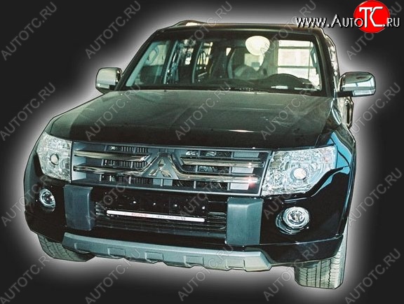 11 549 р. Накладка на передний бампер (Wagon) CT  Mitsubishi Pajero ( 4 V90,  4 V80) (2006-2011) дорестайлинг, дорестайлинг (Неокрашенная)  с доставкой в г. Кемерово