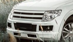 8 199 р. Решётка радиатора BROOMER Design  Mitsubishi Pajero ( 4 V90,  4 V80) (2006-2015) дорестайлинг, дорестайлинг, 1-ый рестайлинг, 3 дв. 1-ый рестайлинг (Неокрашенная)  с доставкой в г. Кемерово. Увеличить фотографию 3