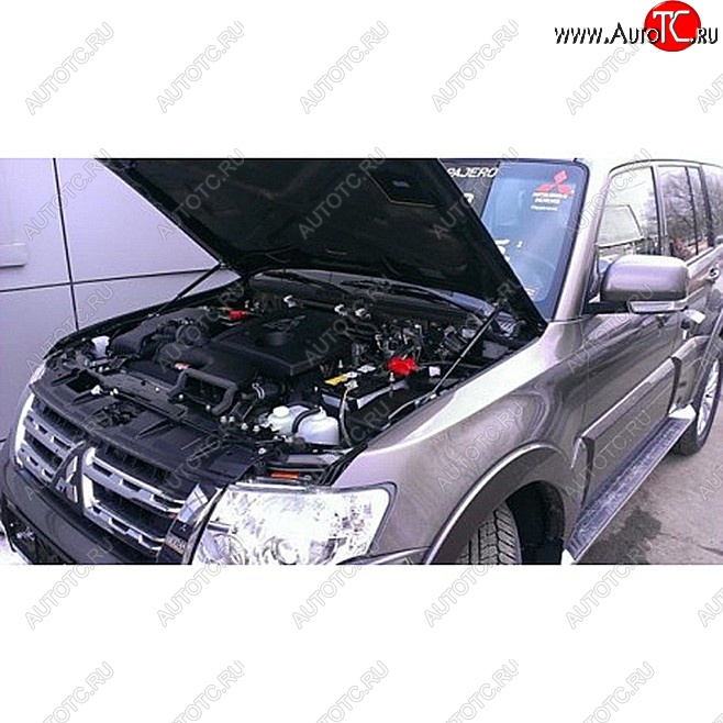 2 349 р. Упоры капота Russtal  Mitsubishi Pajero ( 4 V90,  4 V80) (2006-2020) дорестайлинг, дорестайлинг, 1-ый рестайлинг, 3 дв. 1-ый рестайлинг, 2-ой рестайлинг  с доставкой в г. Кемерово