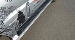 67 999 р. Защита порогов из круглой трубы диаметром 42 мм Russtal Mitsubishi Pajero 4 V90 дорестайлинг (2006-2011) (Защита порогов с со скосами на торцах (вариант 1))  с доставкой в г. Кемерово. Увеличить фотографию 6