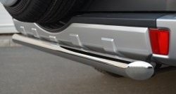 15 899 р. Одинарная защита заднего бампера из трубы диаметром 63 мм SLITKOFF  Mitsubishi Pajero  4 V90 (2006-2011) дорестайлинг  с доставкой в г. Кемерово. Увеличить фотографию 4