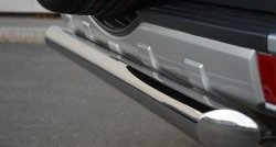 16 999 р. Одинарная защита заднего бампера из трубы диаметром 76 мм SLITKOFF  Mitsubishi Pajero  4 V90 (2006-2011) дорестайлинг  с доставкой в г. Кемерово. Увеличить фотографию 3