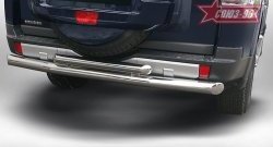 Двойная защита заднего бампера Souz-96 (d76 и 42/60) Mitsubishi Pajero 4 V90 дорестайлинг (2006-2011)