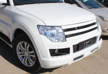 32 999 р. Бампер передний Broomer Design Mitsubishi Pajero 4 V80 дорестайлинг (2006-2011) (Неокрашенный)  с доставкой в г. Кемерово. Увеличить фотографию 2