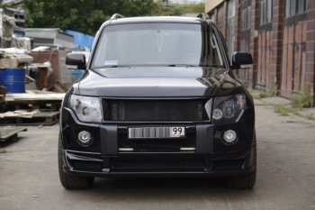 5 799 р. Решётка радиатора Sport Mitsubishi Pajero 4 V90 дорестайлинг (2006-2011) (Без перекладины, Без сетки, Неокрашенная)  с доставкой в г. Кемерово. Увеличить фотографию 2