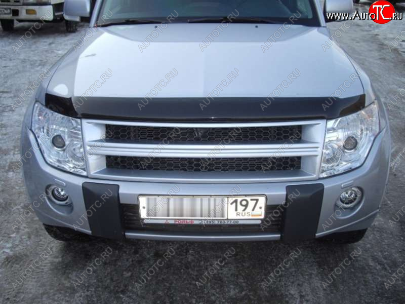5 799 р. Решётка радиатора Sport Mitsubishi Pajero 4 V90 дорестайлинг (2006-2011) (Без перекладины, Без сетки, Неокрашенная)  с доставкой в г. Кемерово