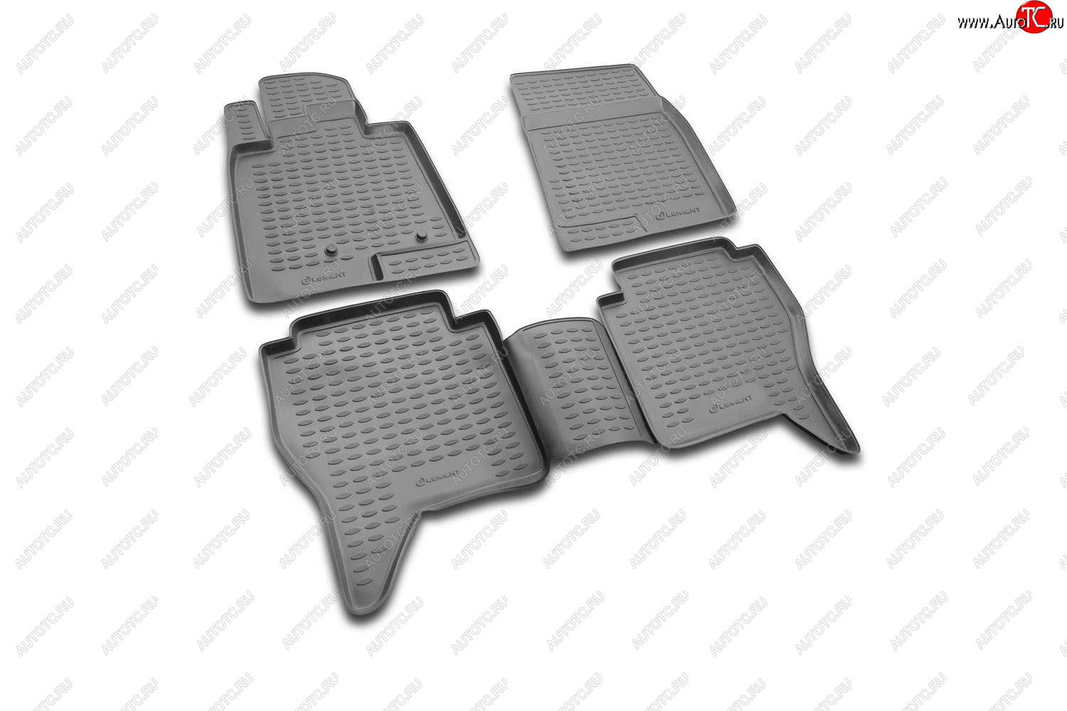 6 299 р. Комплект ковриков салона Element (полиуретан)  Mitsubishi Pajero  4 V80 (2006-2014) дорестайлинг, 3 дв. 1-ый рестайлинг (Серые)  с доставкой в г. Кемерово