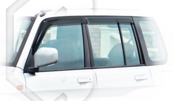 2 799 р. Дефлектора окон (двигатель 2 л.) CA-Plastic Mitsubishi Pajero iO (1998-2007) (серия Classic полупрозрачный, Без хром.молдинга)  с доставкой в г. Кемерово. Увеличить фотографию 2