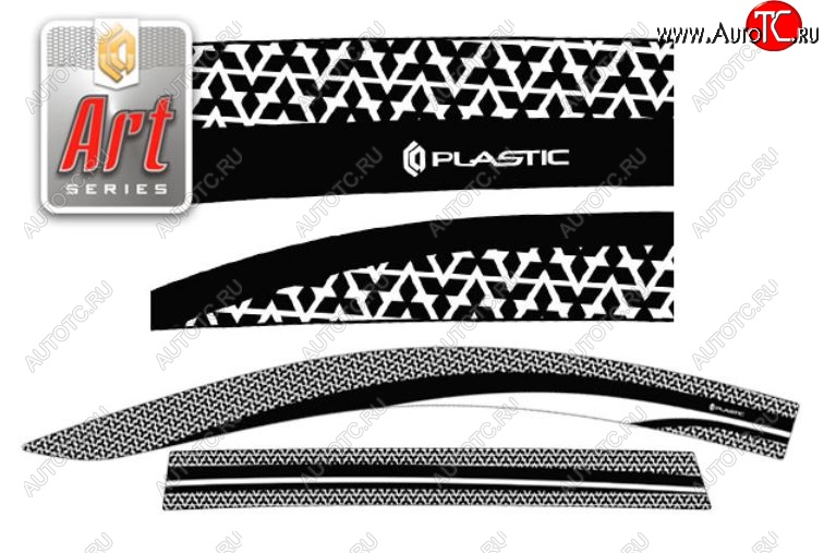 2 479 р. Дефлектора окон CA-Plastic  Mitsubishi Pajero Sport  QE (2015-2021) дорестайлинг (Серия Art графит)  с доставкой в г. Кемерово