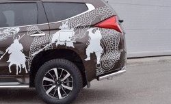 15 549 р. Защита заднего бампера (Ø63 мм уголки, нержавейка) SLITKOFF  Mitsubishi Pajero Sport  QE (2015-2021) дорестайлинг  с доставкой в г. Кемерово. Увеличить фотографию 4