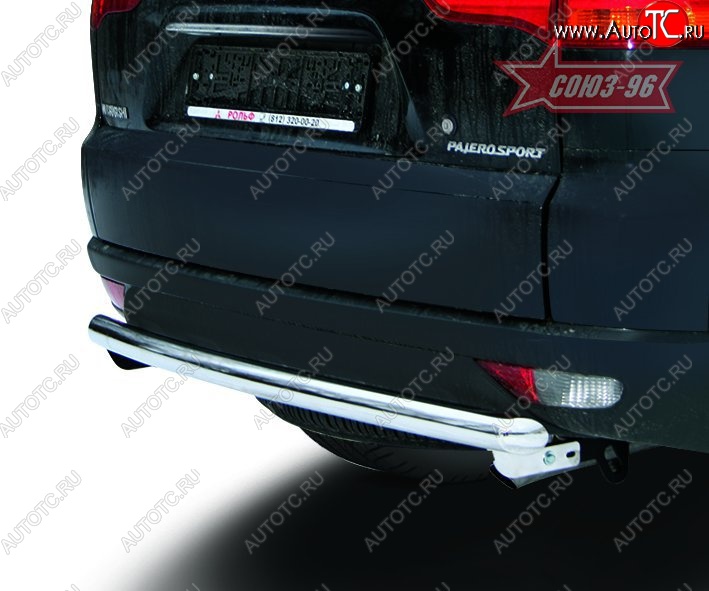5 129 р. Защита заднего бампера Souz-96 (d60)  Mitsubishi Pajero Sport  QE (2015-2021) дорестайлинг  с доставкой в г. Кемерово