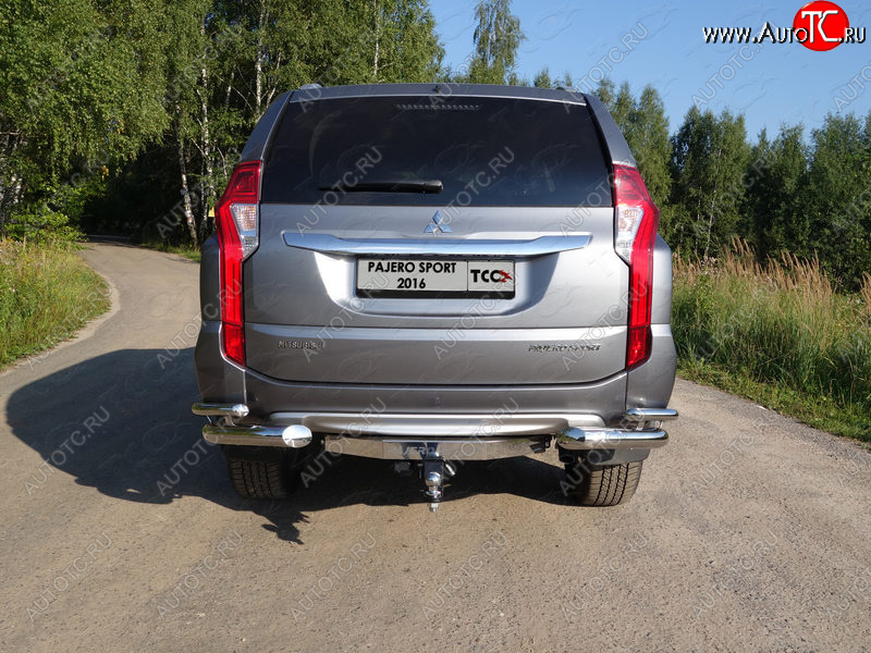 21 999 р. Защита заднего бампера (уголки двойные) ТСС 76,1/42,4 мм  Mitsubishi Pajero Sport  QE (2015-2021) дорестайлинг  с доставкой в г. Кемерово
