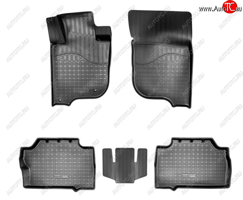 2 979 р. Комплект ковриков в салон Norplast Unidec Mitsubishi Pajero Sport QE дорестайлинг (2015-2021) (Цвет: черный)  с доставкой в г. Кемерово