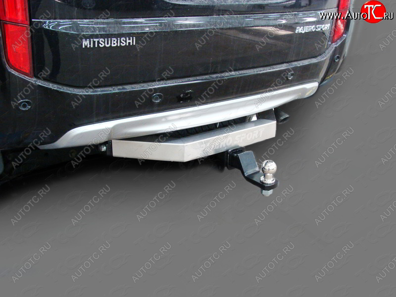 21 799 р. Фаркоп (тягово-сцепное устройство) TCC (усиленный, надпись Pajero Sport)  Mitsubishi Pajero Sport  QE (2015-2021) дорестайлинг (Оцинкованный, шар E - нержавейка)  с доставкой в г. Кемерово