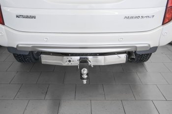 20 299 р. Фаркоп PT GROUP /съемный квадрат/ с НЕРЖ накладкой MITSUBISHI Pajero Sport 2008-2020  Mitsubishi Pajero Sport QE дорестайлинг (2015-2021)  с доставкой в г. Кемерово. Увеличить фотографию 3