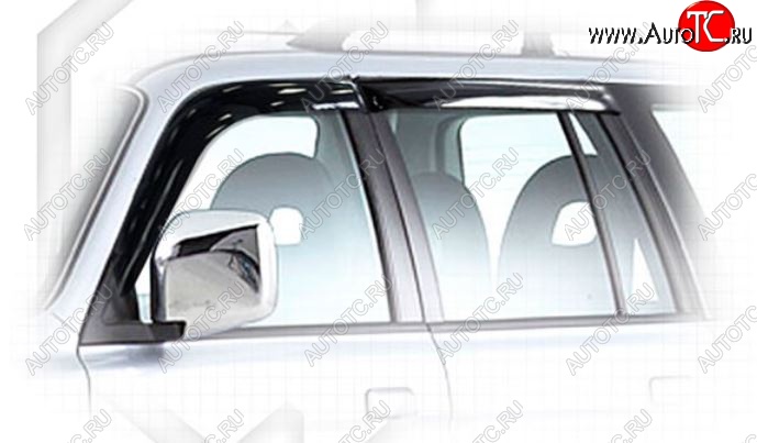 2 079 р. Дефлектора окон CA-Plastiс  Mitsubishi Pajero Sport  PA (1996-2008) дорестайлинг, рестайлинг (Classic полупрозрачный, Без хром.молдинга)  с доставкой в г. Кемерово