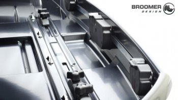 22 749 р. Багажный бокс Broomer Venture (420 л/189x89x40 см) на крышу   (Покрытие: шагрень, Цвет: чёрный)  с доставкой в г. Кемерово. Увеличить фотографию 6