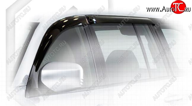 2 079 р. Дефлектора окон CA-Plastiс Mitsubishi Pajero Sport PB дорестайлинг (2008-2013) (Classic полупрозрачный, Без хром.молдинга, Крепление только на скотч)  с доставкой в г. Кемерово